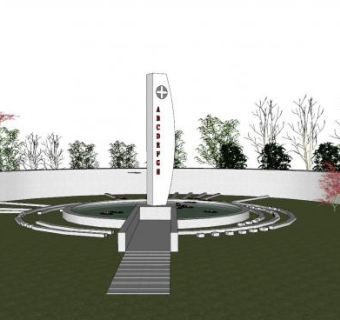 现代园林荷花池景观建筑SU模型下载_sketchup草图大师SKP模型