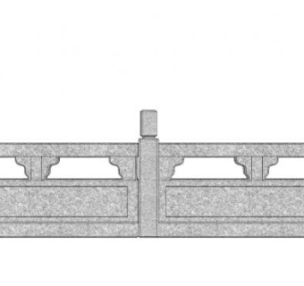河边护栏su模型下载_sketchup草图大师SKP模型