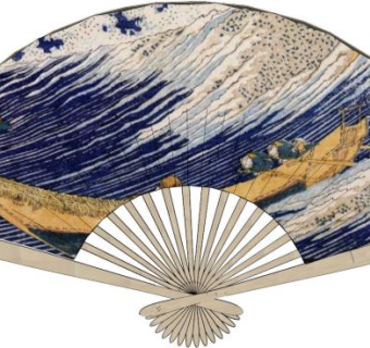 木扇骨纸扇扇子SU模型下载_sketchup草图大师SKP模型