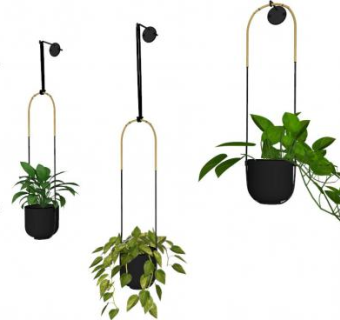 吊兰花草su模型下载_sketchup草图大师SKP模型