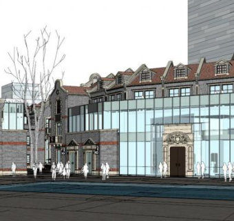 双拼别墅su模型下载_sketchup草图大师SKP模型