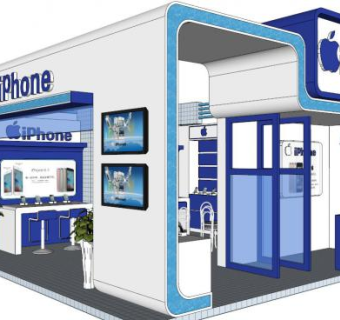 产品展示柜su模型下载_sketchup草图大师SKP模型