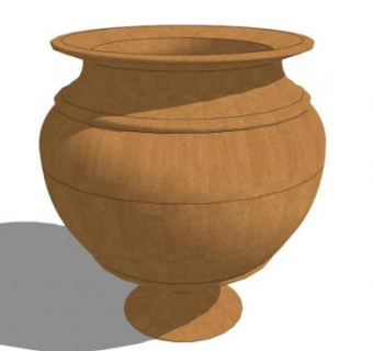 陶罐花瓶su模型下载_sketchup草图大师SKP模型