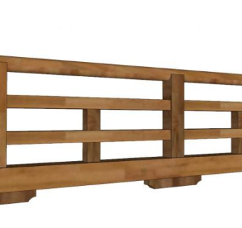 仿木纹栏杆su模型下载_sketchup草图大师SKP模型
