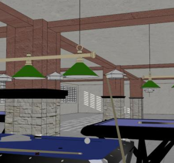 台球吊灯su模型下载_sketchup草图大师SKP模型