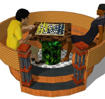 下象棋的人su模型下载_sketchup草图大师SKP模型