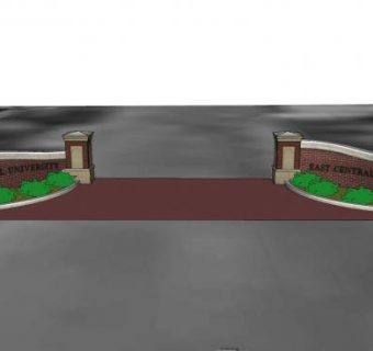 欧式景墙植物小品SU模型下载_sketchup草图大师SKP模型