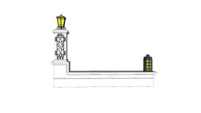 欧式景观灯小品SU模型下载_sketchup草图大师SKP模型