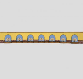 欧式大型景观墙SU模型下载_sketchup草图大师SKP模型