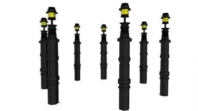 现代户外灯具su模型下载_sketchup草图大师SKP模型