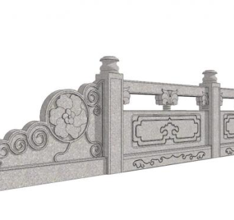 石栏板su模型下载_sketchup草图大师SKP模型