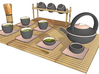 <em>日式茶具</em>su模型下载_sketchup草图大师SKP模型