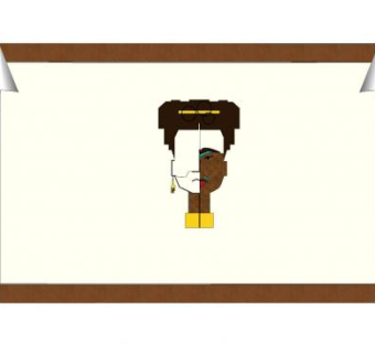 现代人物头像景观墙SU模型下载_sketchup草图大师SKP模型