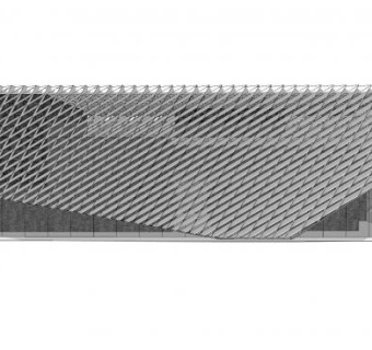 现代创意金属景观墙SU模型下载_sketchup草图大师SKP模型