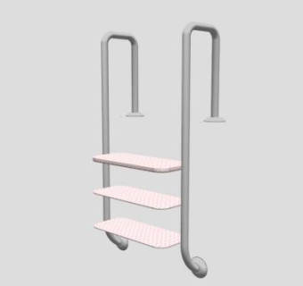 泳池扶手楼梯su模型下载_sketchup草图大师SKP模型