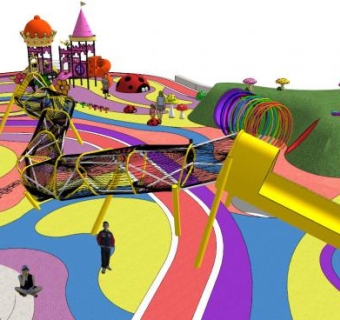 儿童游乐场设备su模型下载_sketchup草图大师SKP模型