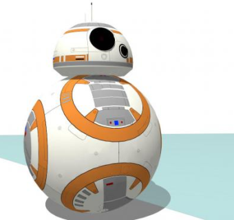 可爱型智能机器人SU模型下载_sketchup草图大师SKP模型