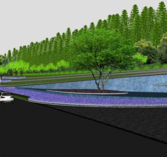 龙湖照母山沿街景观SU模型下载_sketchup草图大师SKP模型