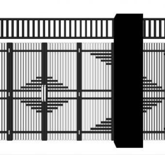 厂房铁艺大门su模型下载_sketchup草图大师SKP模型