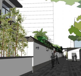 小巷su模型下载_sketchup草图大师SKP模型