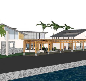 新中式廊道园林景观SU模型下载_sketchup草图大师SKP模型