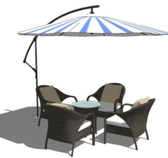 带伞座椅su模型下载_sketchup草图大师SKP模型