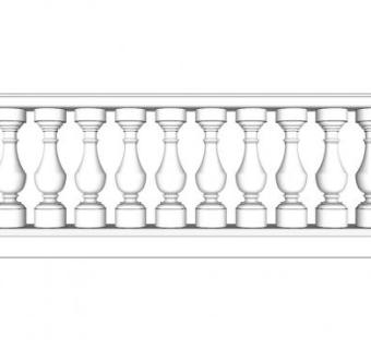 花瓶栏杆su模型下载_sketchup草图大师SKP模型