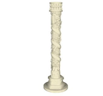 中式景观柱子su模型下载_sketchup草图大师SKP模型