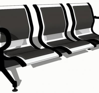 等候椅su模型下载_sketchup草图大师SKP模型