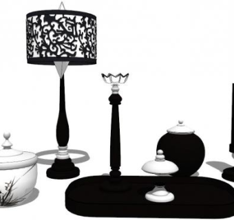 艺术品摆件su模型下载_sketchup草图大师SKP模型