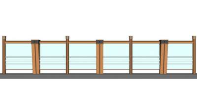 玻璃栏杆汇集su模型下载_sketchup草图大师SKP模型