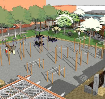 中式园林景观户外设施SU模型下载_sketchup草图大师SKP模型