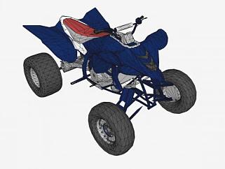 小型四轮摩托车的SKP模型设计_su模型下载 草图大师模型_SKP模型