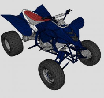 小型四轮摩托车的SKP模型设计_su模型下载 草图大师模型_SKP模型