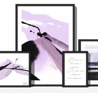 现代风格艺术画框su模型下载_sketchup草图大师SKP模型