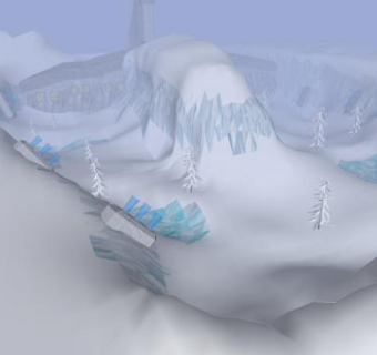 自然地形雪山景观SU模型下载_sketchup草图大师SKP模型