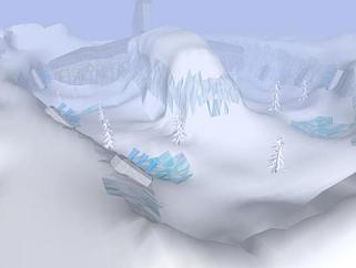 自然<em>地形</em>雪山景观SU模型下载_sketchup草图大师SKP模型