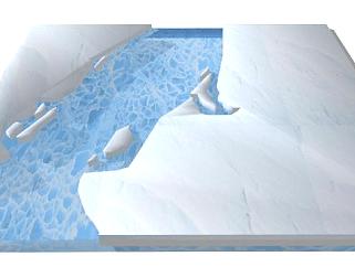 冰川河流SU模型下载_sketchup草图大师SKP模型