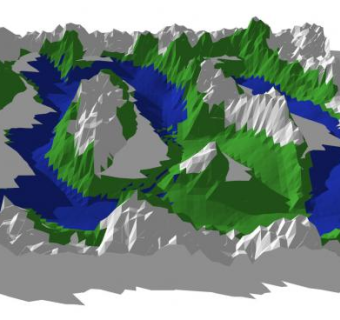 山川河流自然地形SU模型下载_sketchup草图大师SKP模型