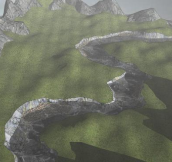 山川自然地形SU模型下载_sketchup草图大师SKP模型