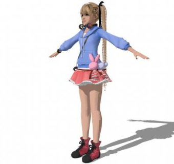 日式美女少女SU模型下载_sketchup草图大师SKP模型