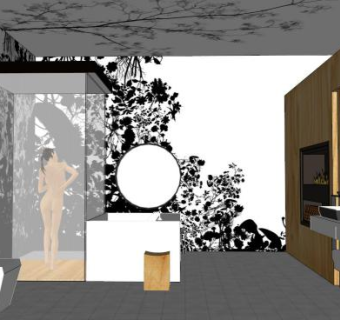 豪华浴室su模型下载_sketchup草图大师SKP模型