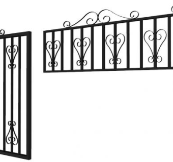 铁网栅栏门su模型下载_sketchup草图大师SKP模型