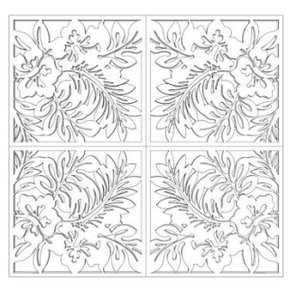 方形雕花su模型下载_sketchup草图大师SKP模型