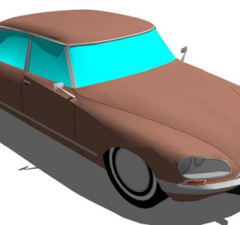 汽车雕塑su模型下载_sketchup草图大师SKP模型