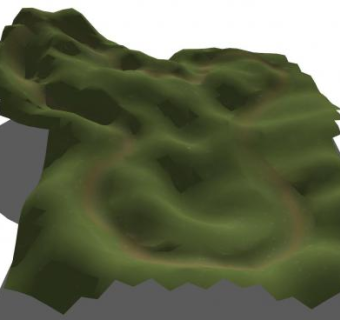 自然崎岖山路地形SU模型下载_sketchup草图大师SKP模型