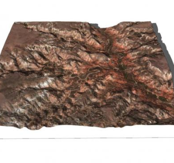 自然荒芜地形SU模型下载_sketchup草图大师SKP模型