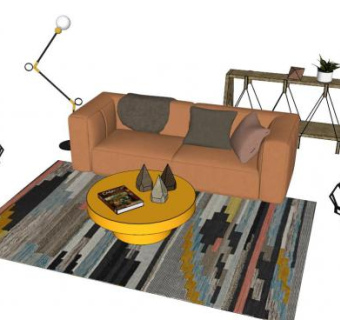 美式椅子su模型下载_sketchup草图大师SKP模型