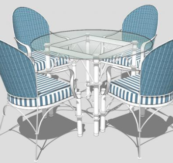 地中海圆桌su模型下载_sketchup草图大师SKP模型