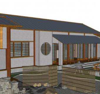 日式门窗su模型下载_sketchup草图大师SKP模型